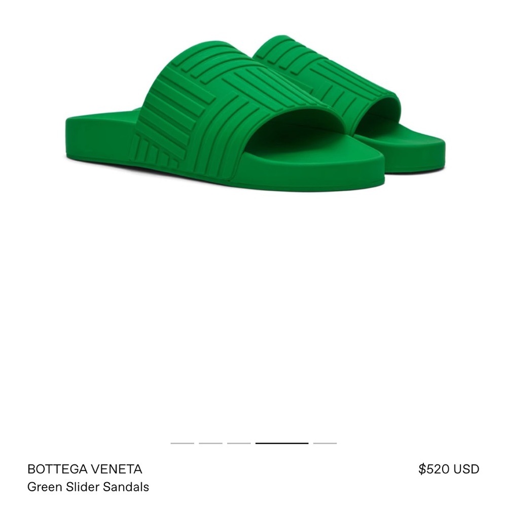 BOTTEGA VENETA Green Slider Sandals